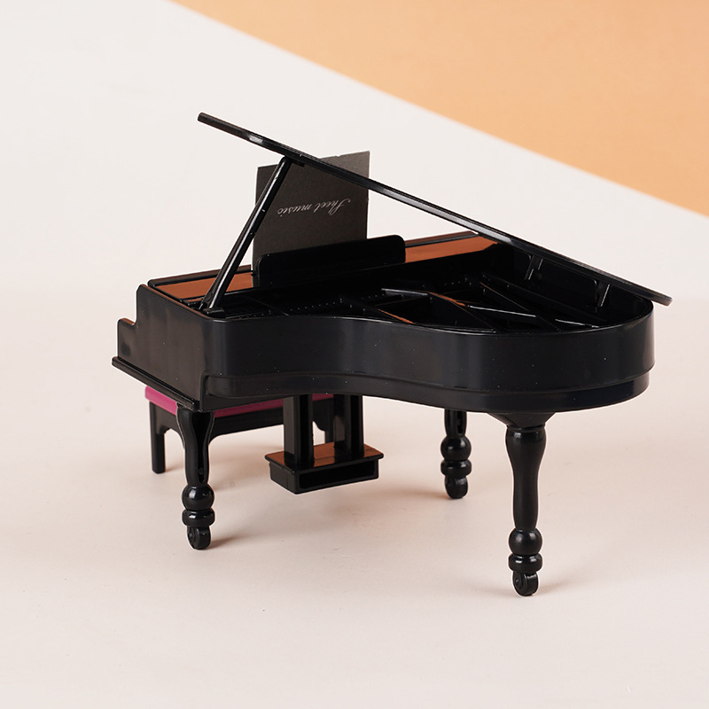 Art Craft House - 1:12 Dollhouse Miniatuur Piano W/Kruk Instrument