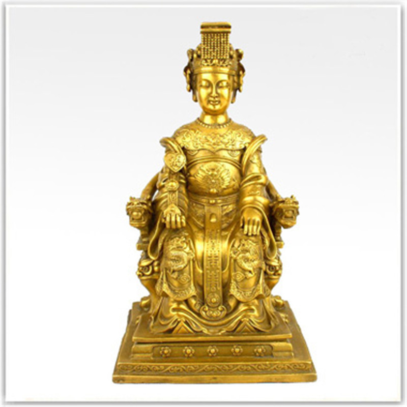 Queen Art Craft - Mazu Bodhisattva, messing boeddhabeeld van de