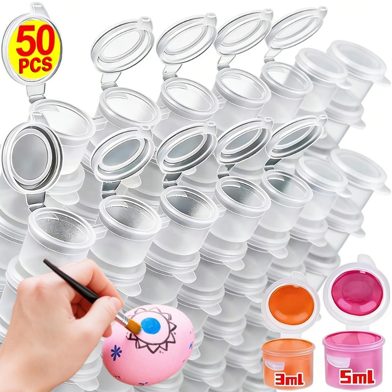 Art And Craft With Paint - 10/30/50PCS Lege Verfpotten Mini Verfopslagbeker met