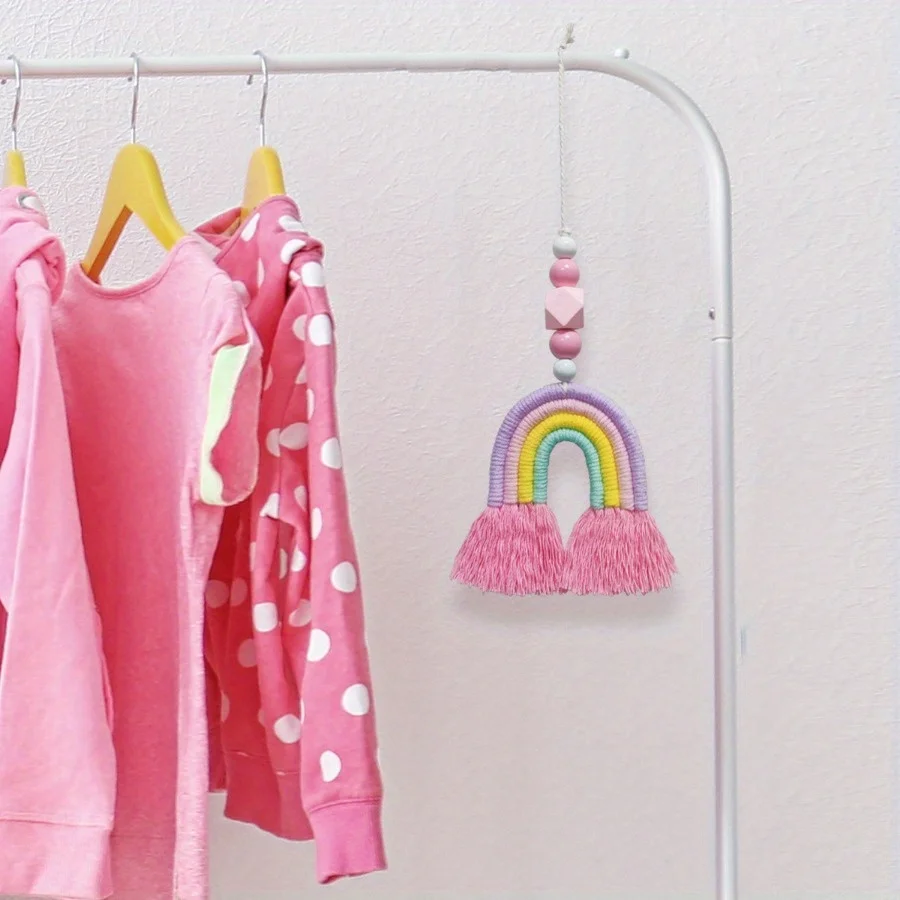 Art And Craft For Nursery - Regenboog Windgong Weefwerk Miniatuur Hangdecoraties Huis