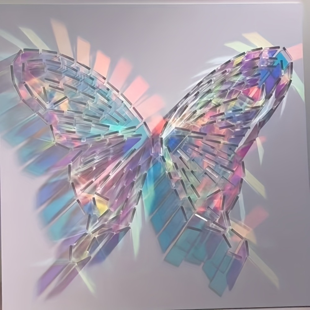 Art Craft Activity - Iridescent Acryl Spiegeltegels 30x30mm Regenboog Vierkante