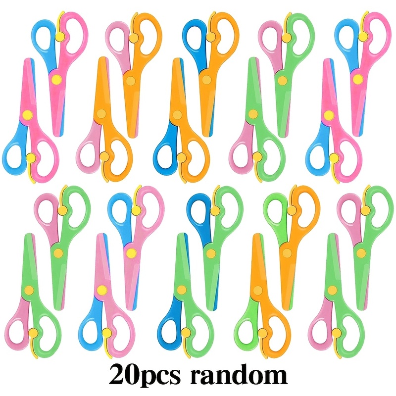 Art Craft For Preschool - 10/20 stuks kinderveilige plastic scharen, knutselscharen