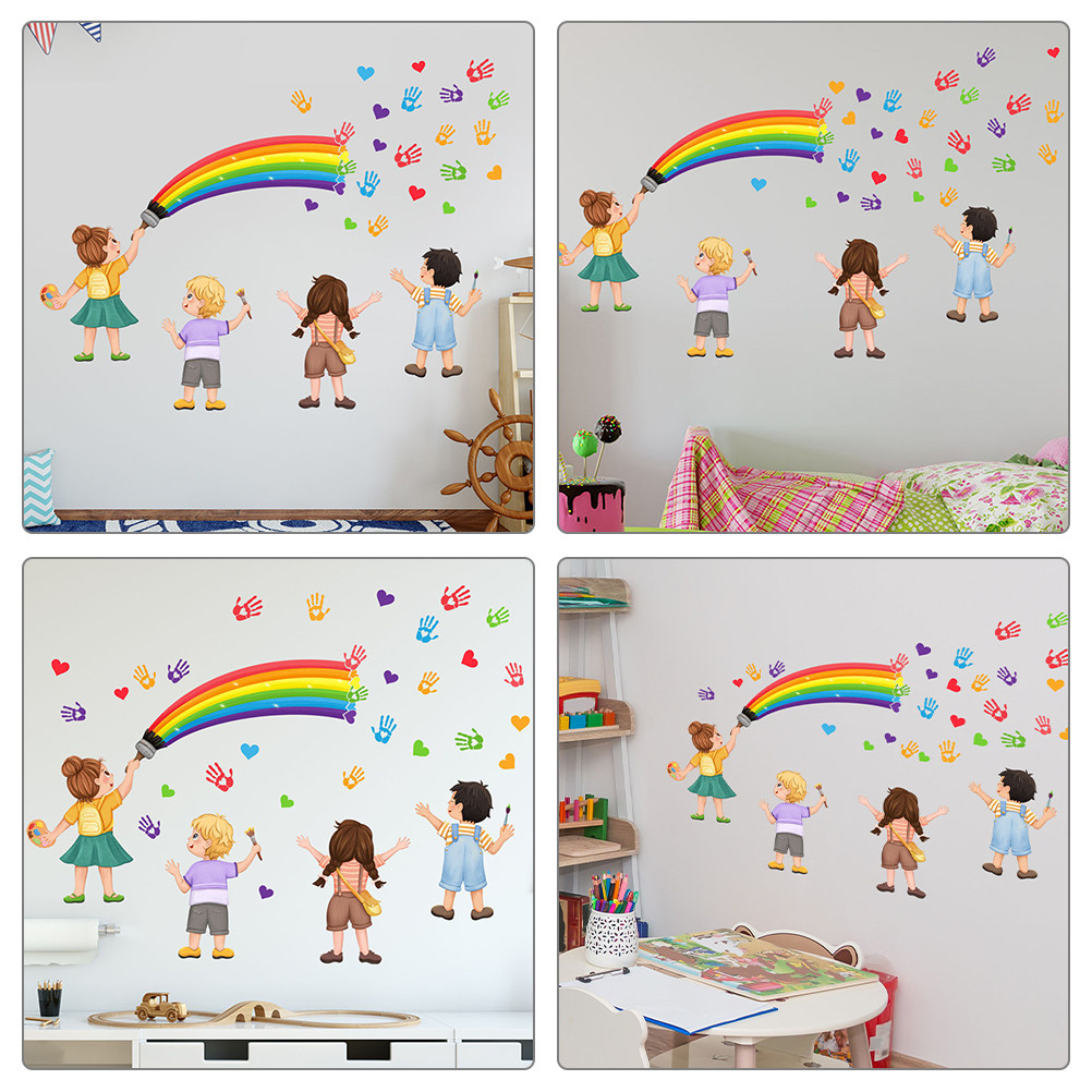 Art And Craft For Nursery - DIY Zelfklevende Regenboog Wanddecoratie Wandsticker Decoratie