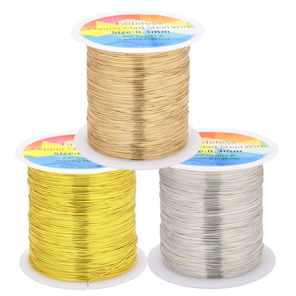 Art Craft Wire - 100 m/328ft Fadeless Koper Beklede Staaldraad