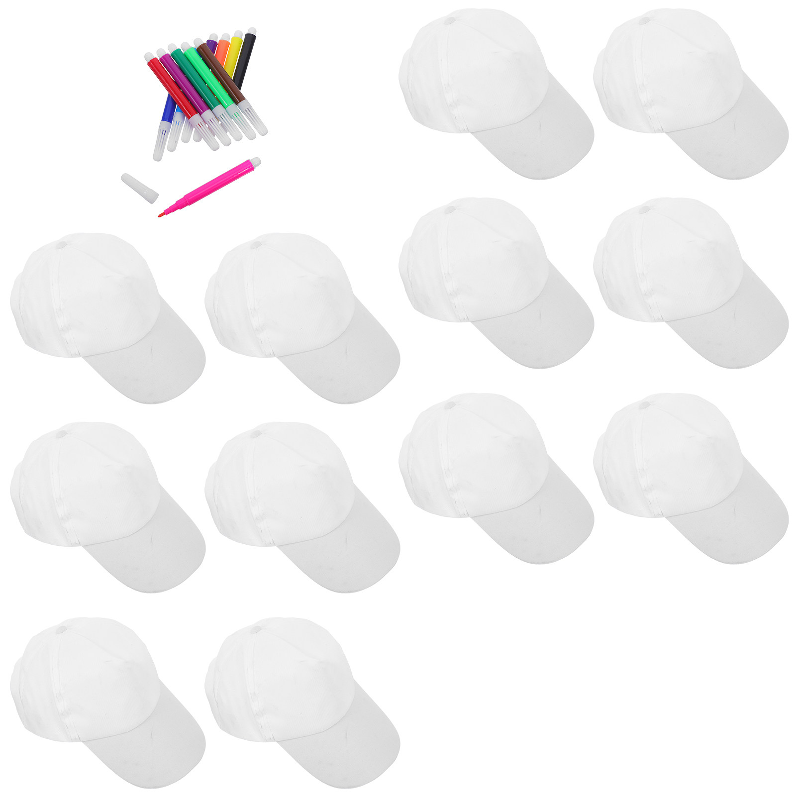 1 set witte baseballpetten voo - Art Craft Activity recensie en prijs