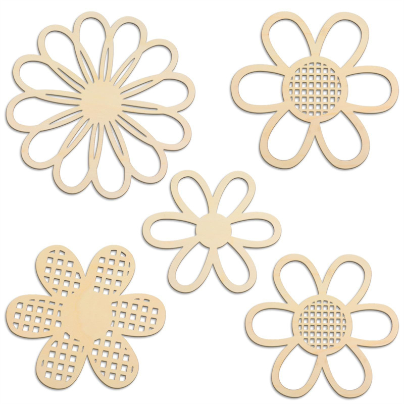 5-delige houten bloemen wandde - Art And Craft For Nursery recensie en prijs