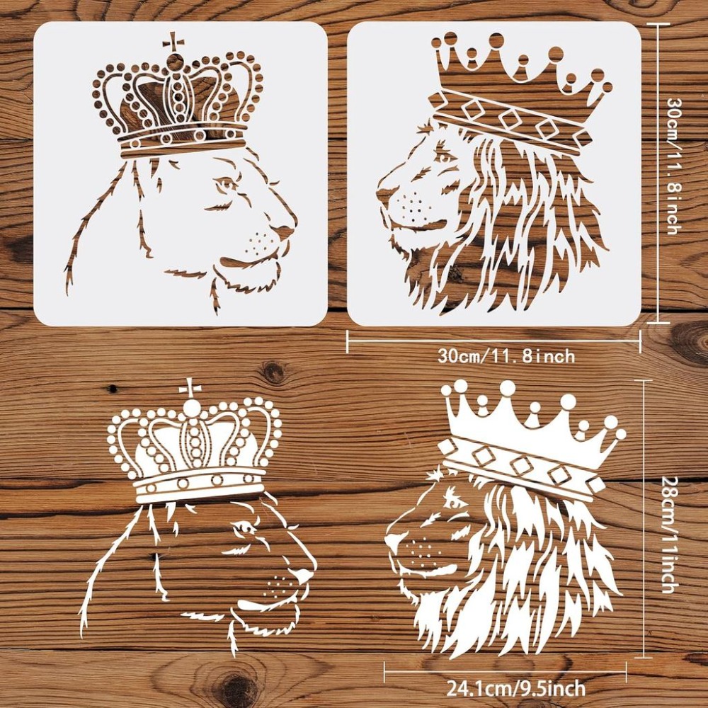 2 stuks leeuwenstencils 11,8x1 - Queen Art Craft recensie en prijs